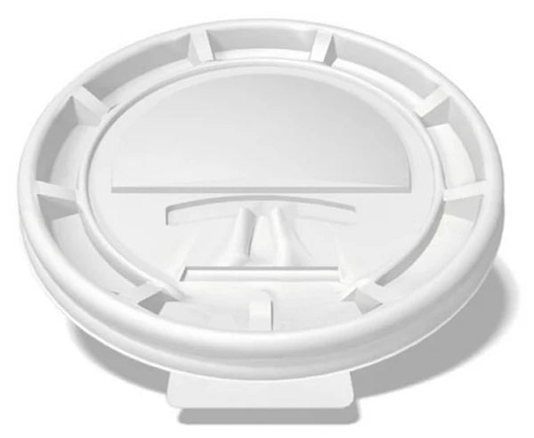 10-24oz White Flat Plastic Hot Cup Lids - 1000/case
