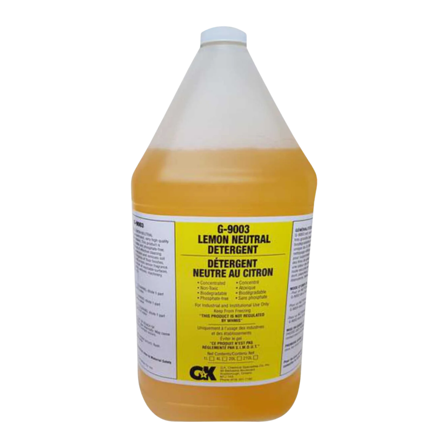 GK - Lemon Neutral Detergent and Degreaser - G9003 | 4L x 4, 12x3/S