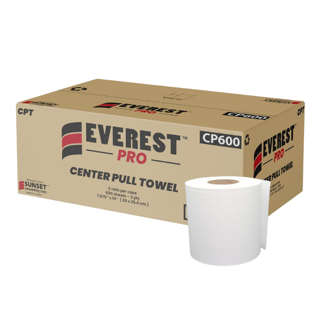 600 sheets White Centre Pull Towel - 6 Rolls