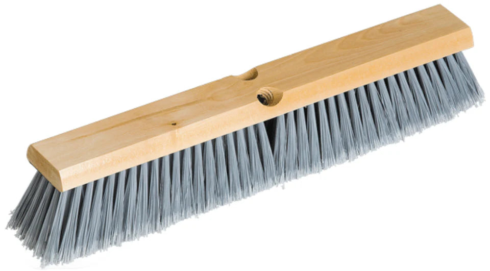 Polystyrene Fill Wood Block Push Broom 18"